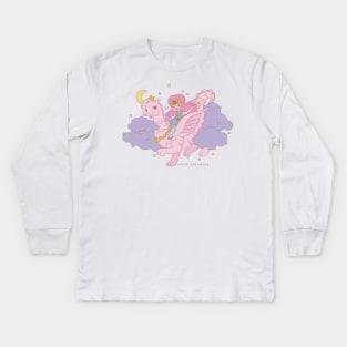 Moon Dreamers - Celeste & Galaxy Kids Long Sleeve T-Shirt